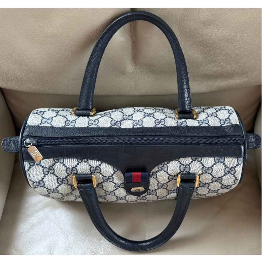 Authentic Vintage Gucci Boston Monogram Ophidia Red/Blue - Picture 7 of 14